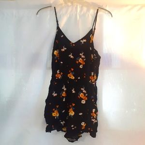 H&M Black Floral Romper